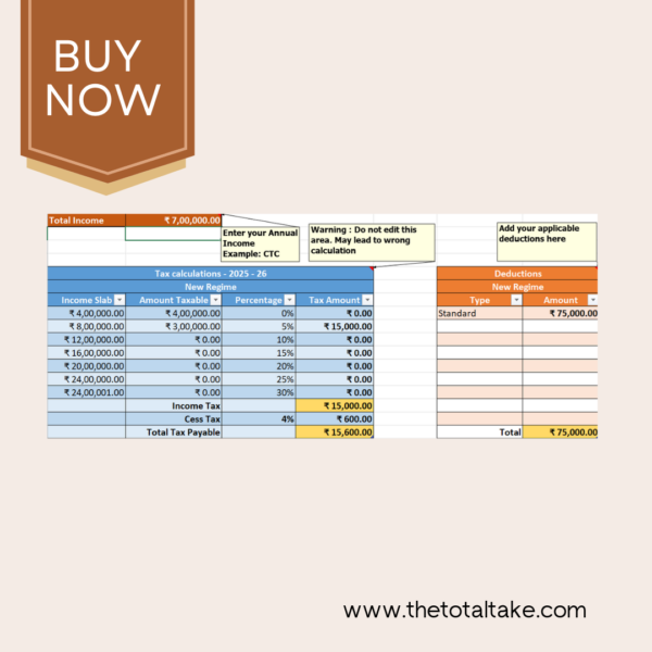 Income Tax Calculator - Compare Old vs. New Tax Regime Instantly | Slab-Wise Income Tax Calculation 2025 - Image 2